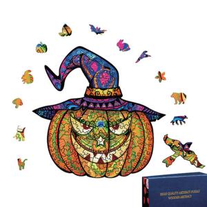 China Halloween Unique Shaped Game Jigsaw Puzzle CMYK Printing 200 Piece factory
