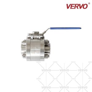 China DN25 3 Piece Socket Weld Ball Valve Stainless Steel 304 F316 1'' Locking Device on sale