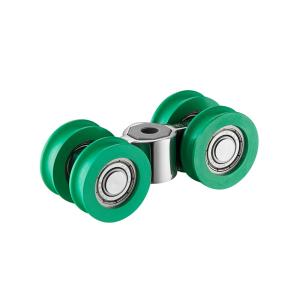 China SS304 Silent Sliding Door Roller Grooved Roller Wheels 22-26mm Diameter factory