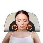 36W Heated Massage Pillow 4 Mode Vibrating Massage Cushion PU Leather Covered