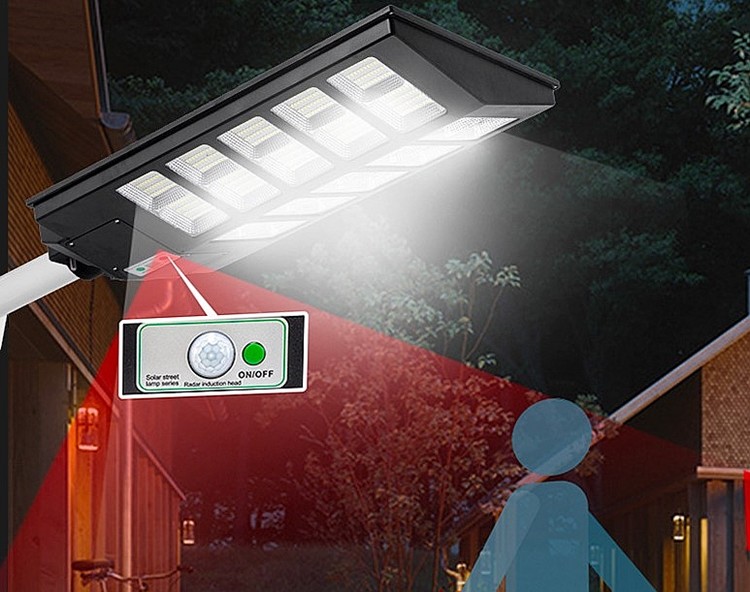 110lm/w All In One Solar Led Street Light Ip65 Waterproof Abs Hosuing