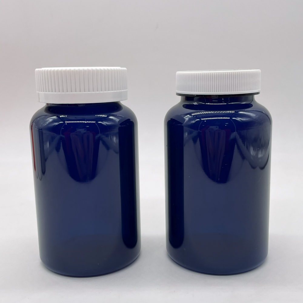 Customized Color Label Stickers PET Plastic 225ml 7.5oz Medicine Container with Cap