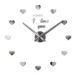 Love Heart Acrylic Quartz Personalized Wall Clocks Home Living Room Modern