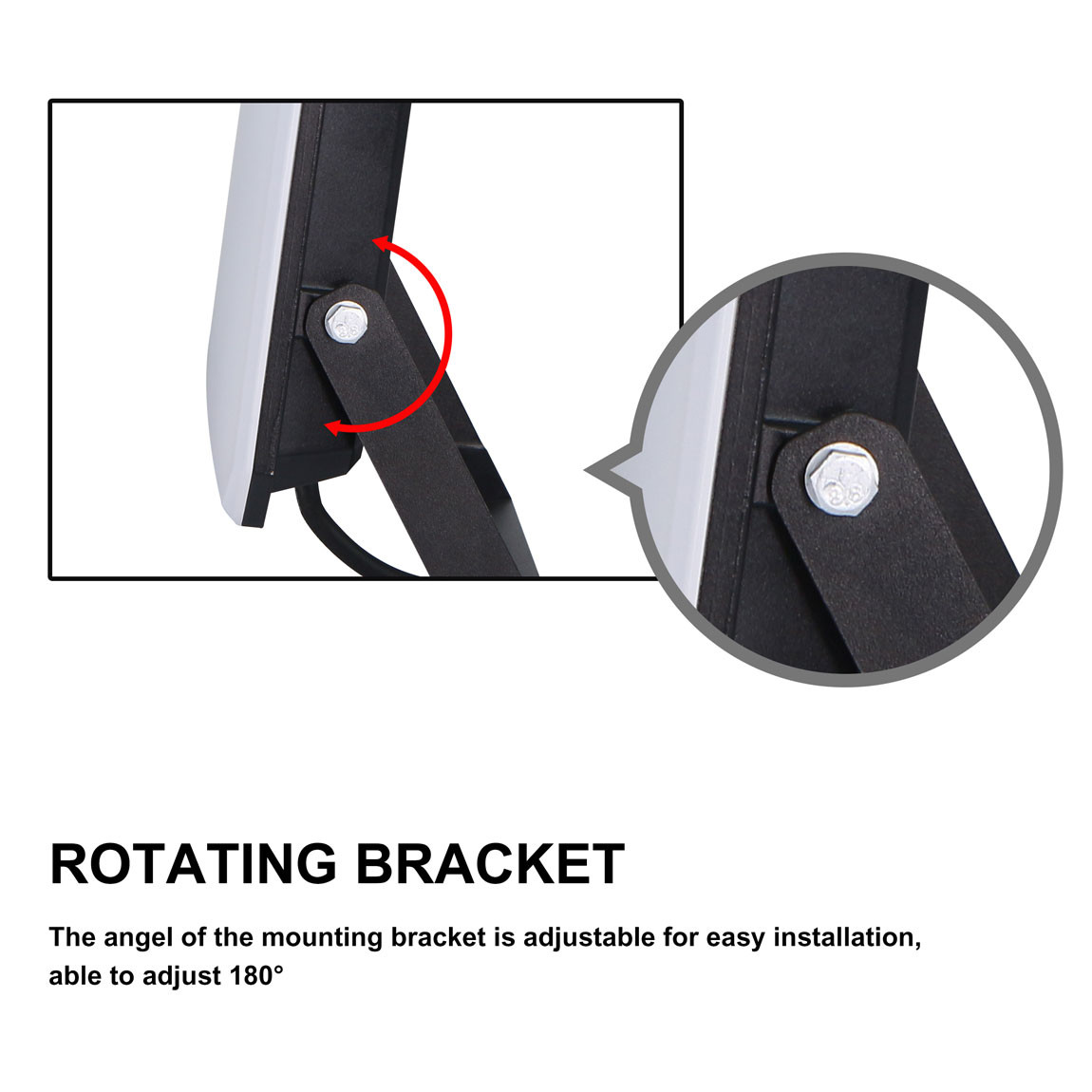 Anti Glare Shade Cooling IP66 Outdoor LED Flood Lights 100Watt 5 Years Warranty