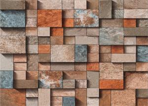 China 3 Dimensional Removable Brick Wallpaper Washable For Lounge Room , Anti - Static factory