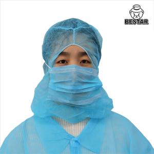 China Nonwoven Disposable Balaclava Hood Catering Hats With Mask factory