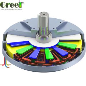 China 10KW 100 RPM Coreless Permanent Magnet Generator Horizontal Axis factory