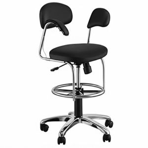 Adjustable Height Lab Chair with Footrest and 300 Lbs Weight Capacity for ESD Safe Environments