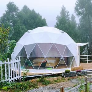 China Hotel Diameter 6m Geodesic Dome Tent White ISO9001 For 2 People factory