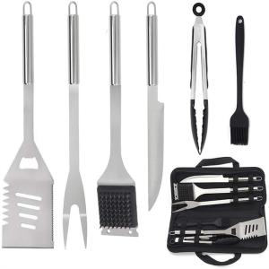China Heavy Duty Stainless Steel Bbq Tool Set LFGB Approved Multifeature factory