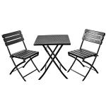 Factory Wholesale HDPE Plastic Wooden Design Coffee Lounge Patio Portable