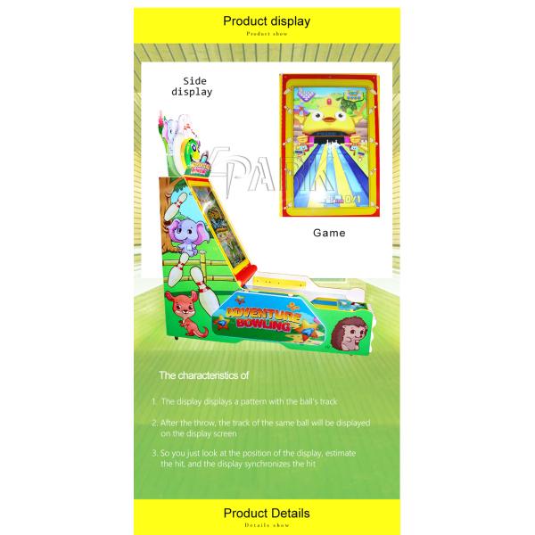 500W Amusement Game Machines / Bowling Alley Simulation Indoor Playground Shot Ball Redemption Ticket Arcade Machine