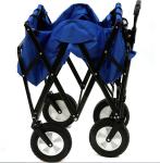 2 Cup Holders Outdoor Folding Wagon Shopping Use Collapsible Utility Cart
