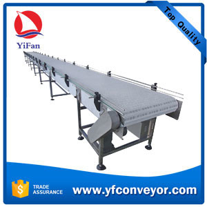China Plastic Modular Mesh Belt Conveyor in stainless steel frame on sale
