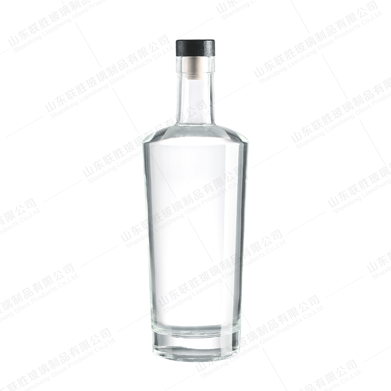Glass Bottle Personalized 750ML Trapezoid Round Bottle For Spirits