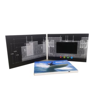 China Customized Video Brochure Cards with 2.4 4.3 5 7 10 inch HD IPS Screen Promotional Video Greeting Card Digital Brochure on sale