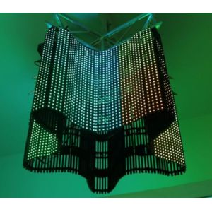 China Indoor Outdoor DMX Pixel IP67 Addressable Full Color LED Point Light Source Display Mesh Screen factory
