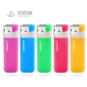 Disposable Custom Logo Electric Gas Lighter Refillable Plastic Smoking Lighter