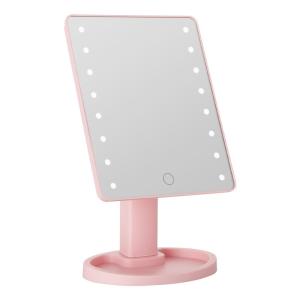 China Free Standing Rectangle Countertop Led Makeup Mirrors With Vanity Tray factory