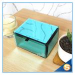 Wedding Gifts Custom Design Blue Glass Jewellery box Wedding Gift box