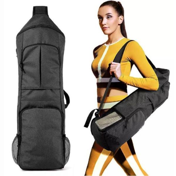Durable Full Zip Yoga Backpack Fits 1/2 Inch Thick Yoga Mat Carrying Bag For