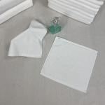 Square Azo Free Plain White Hand Towels