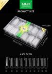 Professional Long Square Full Cover False Nail Tips For Salon Level Nail Art