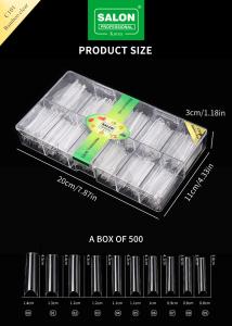 China Professional Long Square Full Cover False Nail Tips For Salon Level Nail Art Enhancement factory