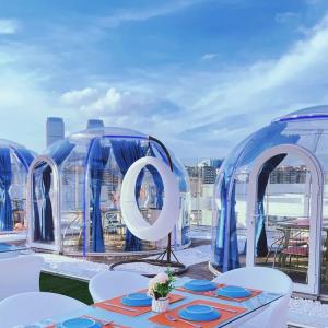 China Flame Retardant Glamping Bubble Tent Individual Bubble Tent For Leisure Facilities factory