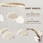 White Cloud Baby Mobile For Crib Felt Cloud Mobile Accept Custom