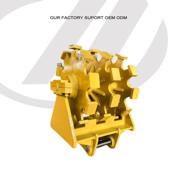 Total Height 1180 Mm Excavator Compaction Wheel For 12 Ton Excavator Long