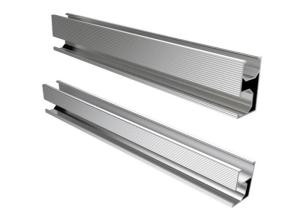 China Silver Aluminum Slotted Rail For Solar Energy System Roof Ground Project factory