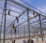 High Strength Prefab Airplane Hangar , Sliding Door Farm Shop Buildings