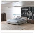 Italy Latest Genuine Leather Wooden Soft Bed King Size