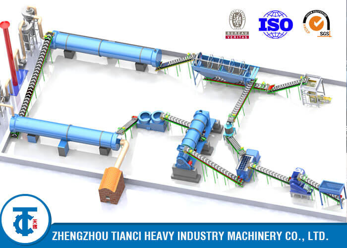 8t/H Poultry Organic Fertilizer Production Line For Animal Manure