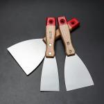 Hot Sale Wooden Handle Carbon Steel Putty Knife Czech Beech Handle Stainless