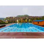 2M Depth Prefab Competition Swimming Pool Zn-Al-Mg Steel Above The Ground