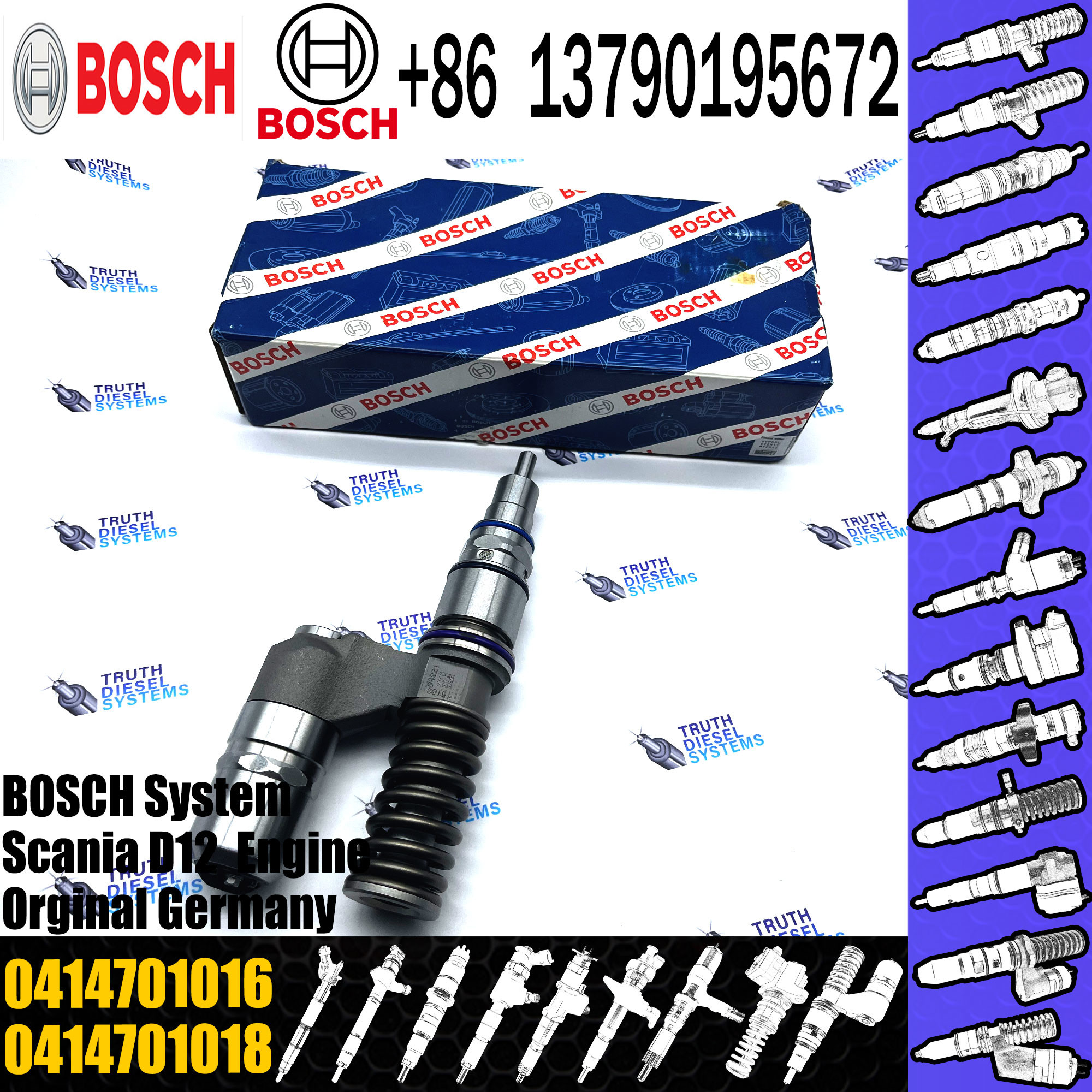 Diesel Fuel Injection Pump Unit Injector System Nozzle 0414701016 1.2209 0414701018 0414701026 0414701069 1942702