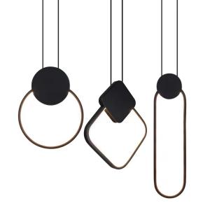China Lampara Black Small Decorative Metal Pendant Light For Restaurant factory