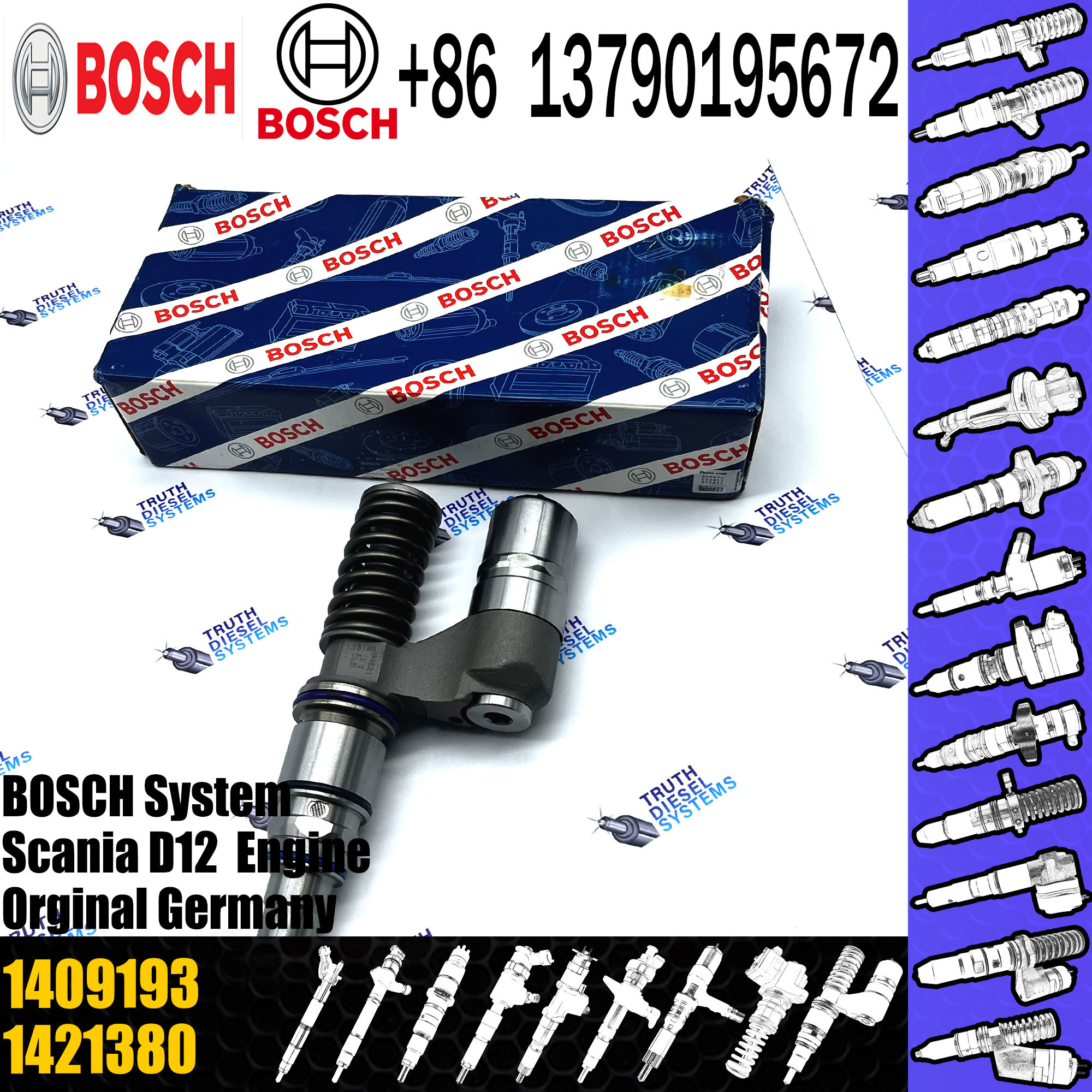 Diesel Unit Fuel Injector 0414701008 0986441008 0986441108 For SCANIA 1409193 1529751 1497386 1455861