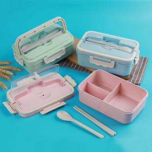 China 100% Food Grade Material Microwave Heated Biodegradable Bento Tiffin Box Food Storage Container Wheat Straw Lunch Box factory