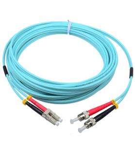 China ST/PC-LC/PC OM3 50/125 3.0mm aqua fiber optic jumper LSZH cable jacket factory