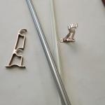 Silver Single 28mm 6.7m European Wrought Iron Curtain Rods