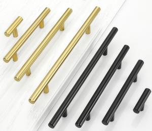 China Mirror Silver Stainless Steel T Bar Cabinet Handles 337mm OEM Available factory