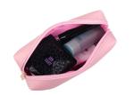 Cartoon Pattern Promotional Toiletry Bag Leather Material With Custom Design