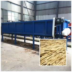China Four Edged Knives Double Shaft 15T/H Wood Debarking Machine factory