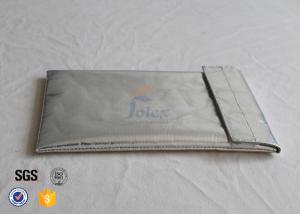China Silver Fiberglass Fireproof Bag Document Cash Passport 17x27cm Pouch No Itchy factory