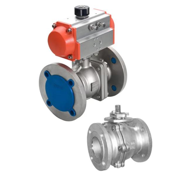 2 Inch Stainless Steel Pneumatic Flanged Actuator Ball Valve with Welding