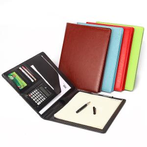 China Business Conference Document Notebook Folio Embossed A4 PU Material factory
