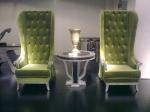 High Back King And Queen Throne Chairs Velvet Solid Wood 880x900x1890mm